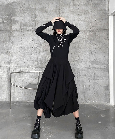 Draped Wide Pants